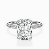 Martini Pave Solitaire Engagement Ring