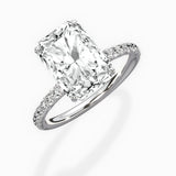 Martini Pave Solitaire Engagement Ring