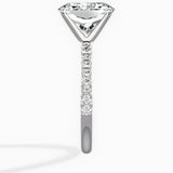 Martini Pave Solitaire Engagement Ring