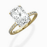 Martini Pave Solitaire Engagement Ring