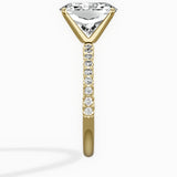 Martini Pave Solitaire Engagement Ring