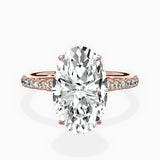 Martini Pave Solitaire Engagement Ring