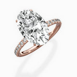 Martini Pave Solitaire Engagement Ring