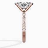 Martini Pave Solitaire Engagement Ring