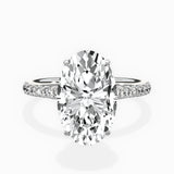 Martini Pave Solitaire Engagement Ring