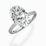 Martini Pave Solitaire Engagement Ring
