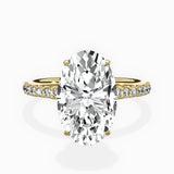 Martini Pave Solitaire Engagement Ring