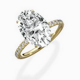 Martini Pave Solitaire Engagement Ring