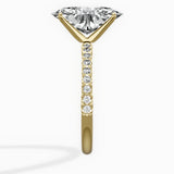 Martini Pave Solitaire Engagement Ring