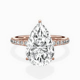 Martini Pave Solitaire Engagement Ring