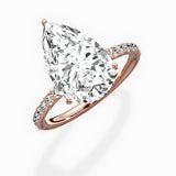 Martini Pave Solitaire Engagement Ring