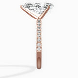 Martini Pave Solitaire Engagement Ring