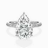 Martini Pave Solitaire Engagement Ring