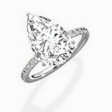 Martini Pave Solitaire Engagement Ring