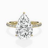 Martini Pave Solitaire Engagement Ring