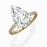 Martini Pave Solitaire Engagement Ring