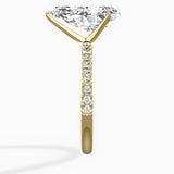 Martini Pave Solitaire Engagement Ring