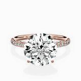 Martini Pave Solitaire Engagement Ring