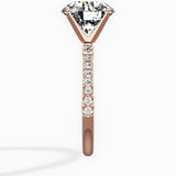 Martini Pave Solitaire Engagement Ring