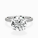 Martini Pave Solitaire Engagement Ring