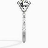 Martini Pave Solitaire Engagement Ring