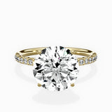 Martini Pave Solitaire Engagement Ring