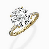 Martini Pave Solitaire Engagement Ring