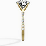 Martini Pave Solitaire Engagement Ring