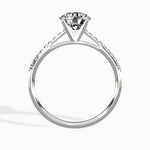 Roma solitaire Round Engagement Ring in White Gold