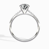 Roma solitaire Round Engagement Ring in White Gold