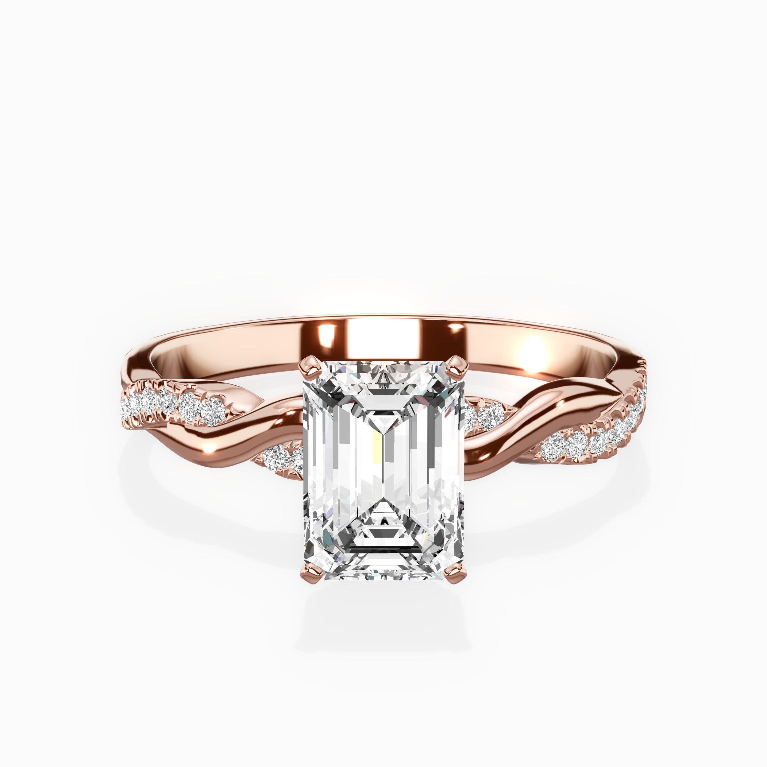 Intertwined Solitaire Engagement Ring