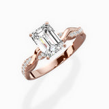 Intertwined Solitaire Engagement Ring