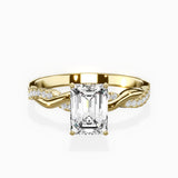 Intertwined Solitaire Engagement Ring