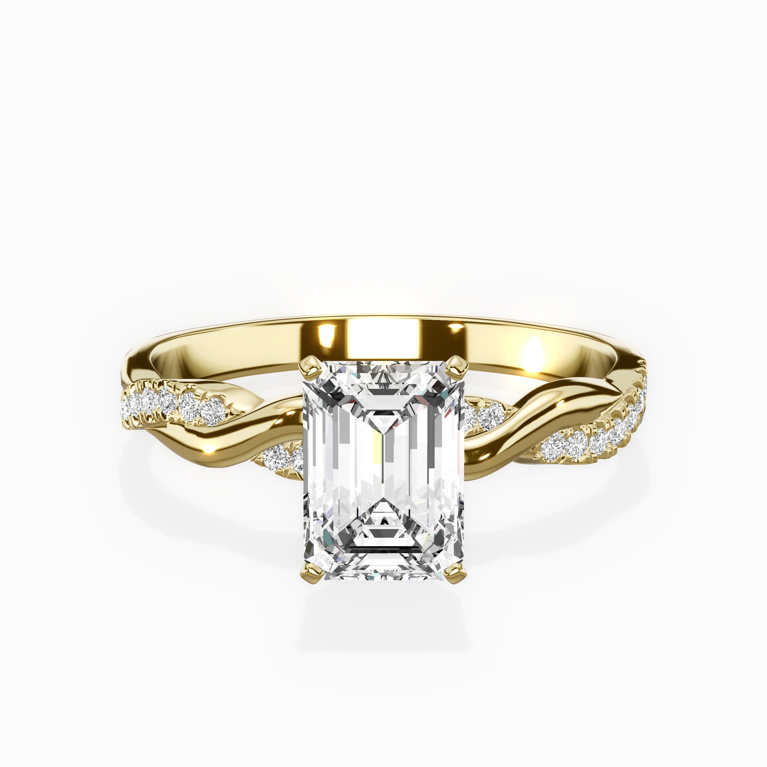Intertwined Solitaire Engagement Ring