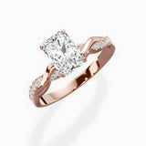 Intertwined Solitaire Engagement Ring