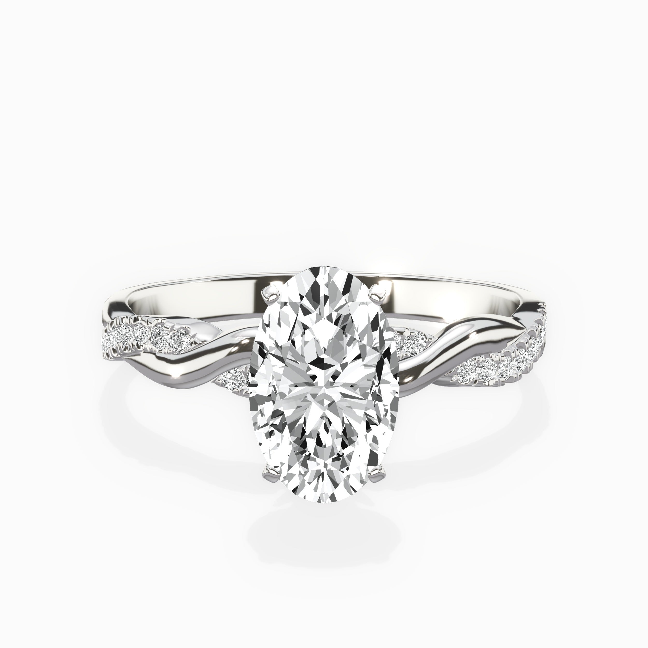 Intertwined Solitaire Engagement Ring