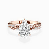 Intertwined Solitaire Engagement Ring