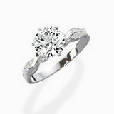 Intertwined Solitaire Engagement Ring
