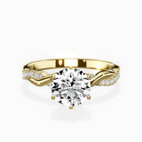 Intertwined Solitaire Engagement Ring