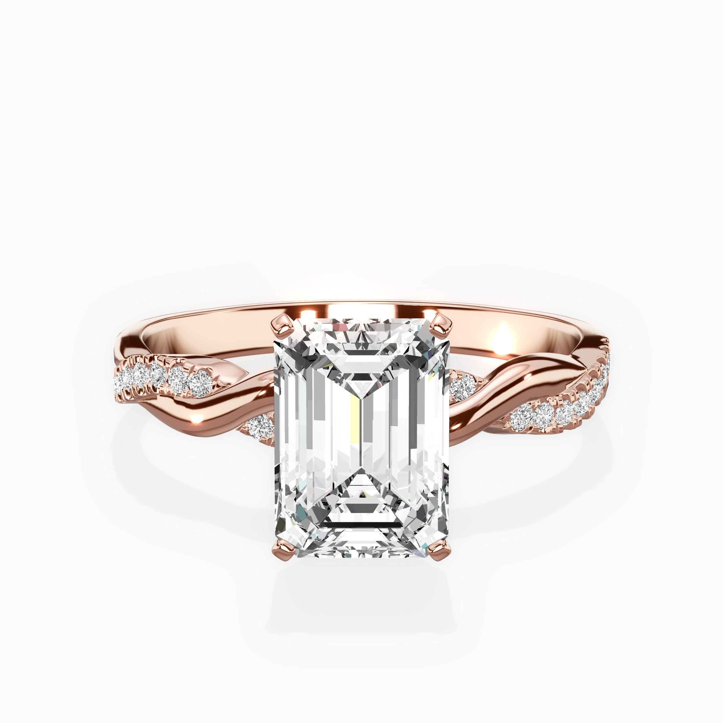 Intertwined Solitaire Engagement Ring