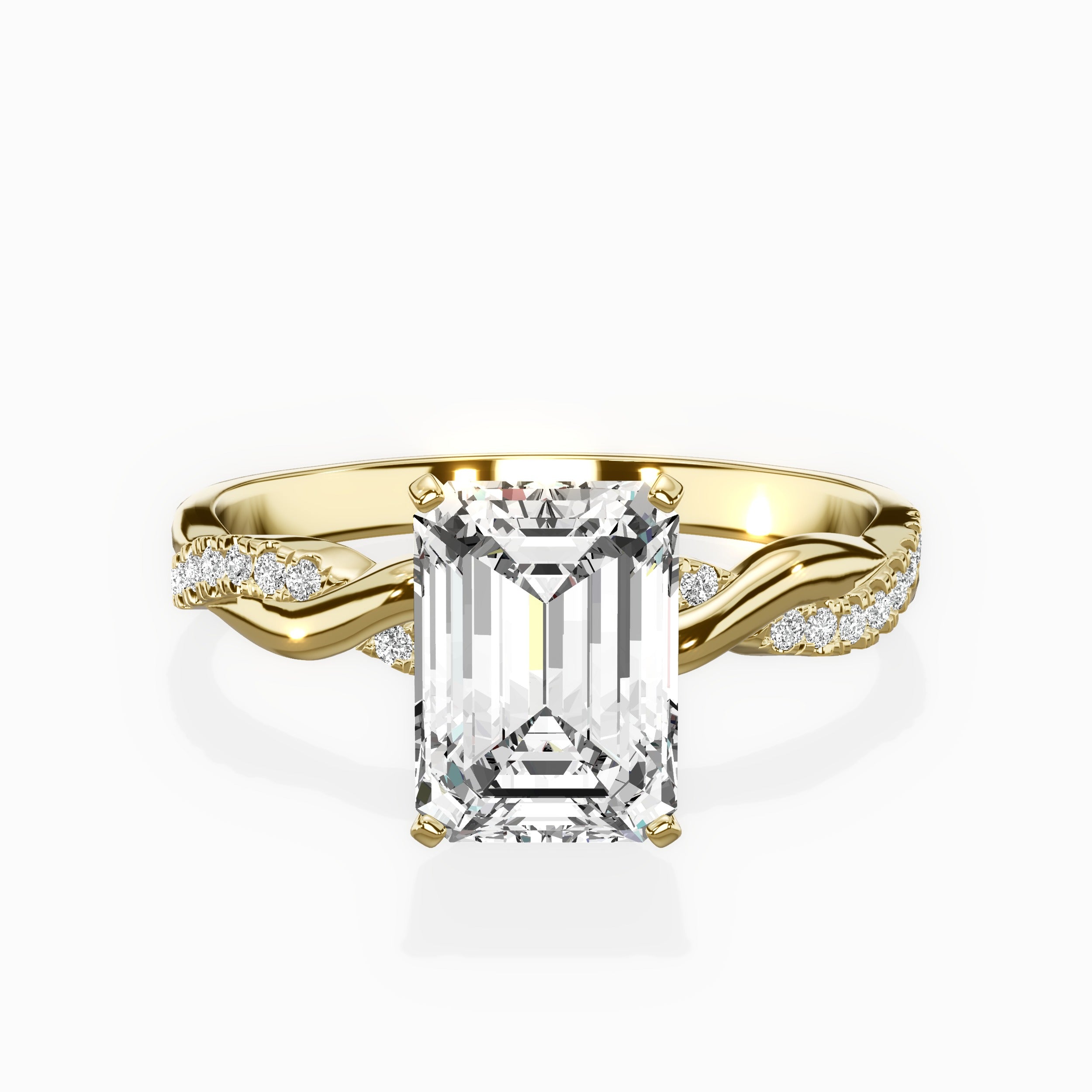 Intertwined Solitaire Engagement Ring