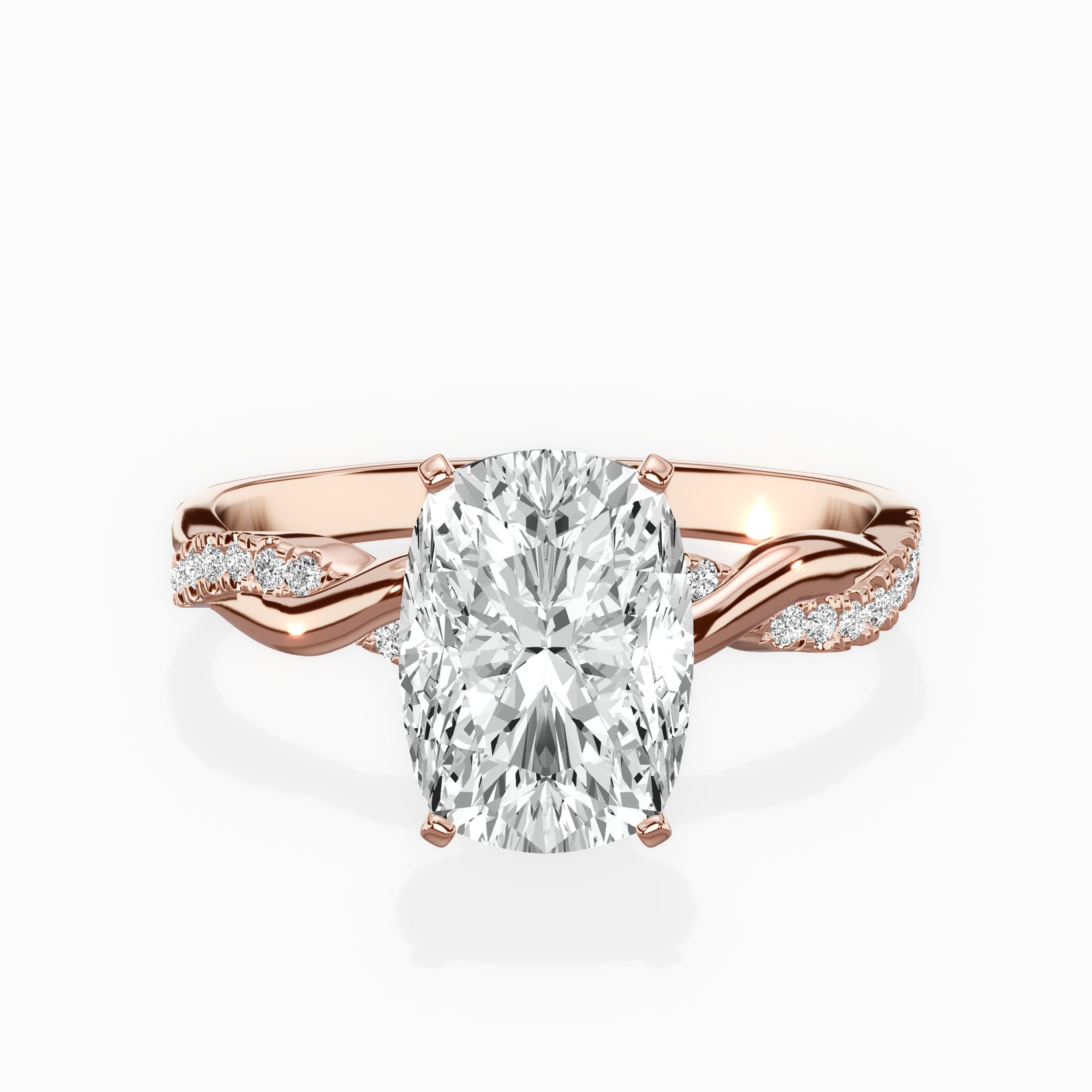 Intertwined Solitaire Engagement Ring