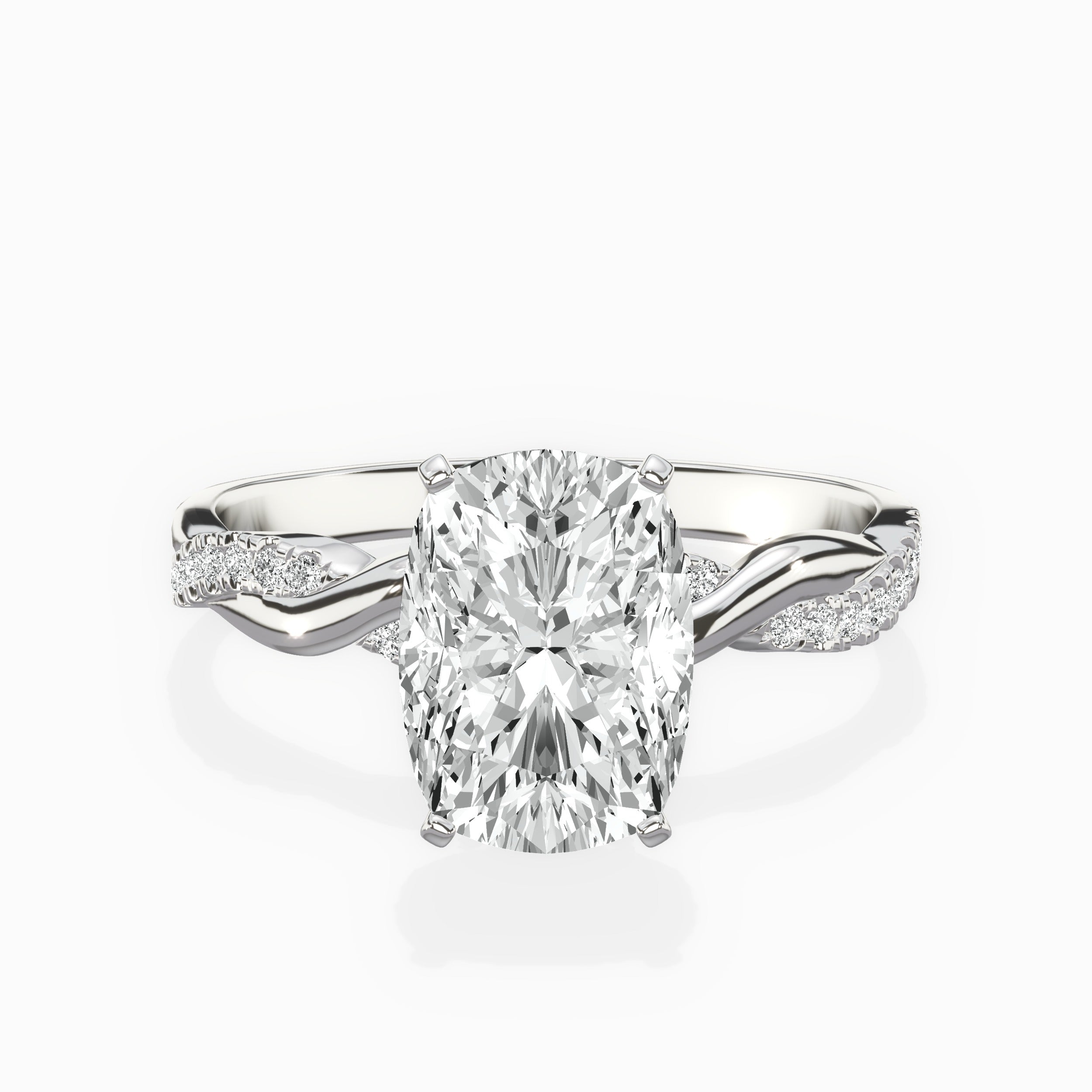 Intertwined Solitaire Engagement Ring