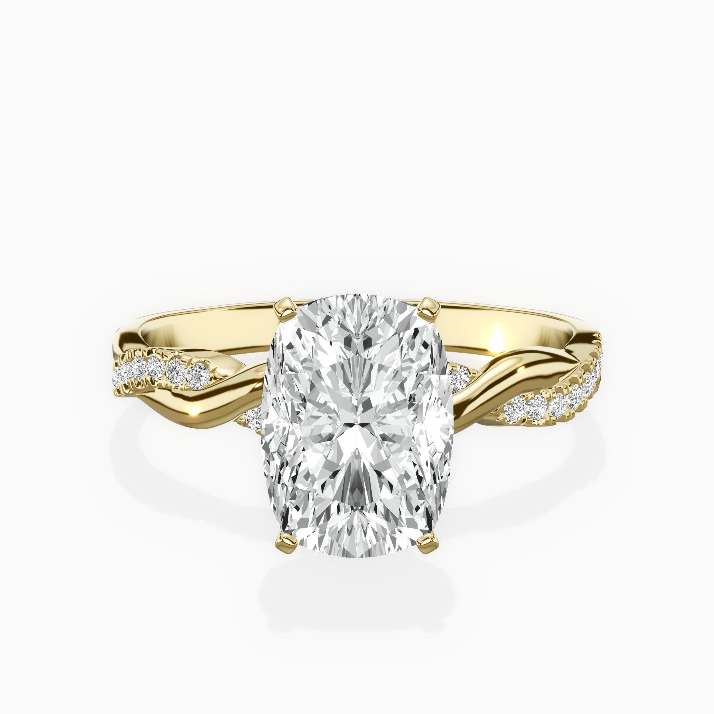 Intertwined Solitaire Engagement Ring