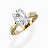 Intertwined Solitaire Engagement Ring