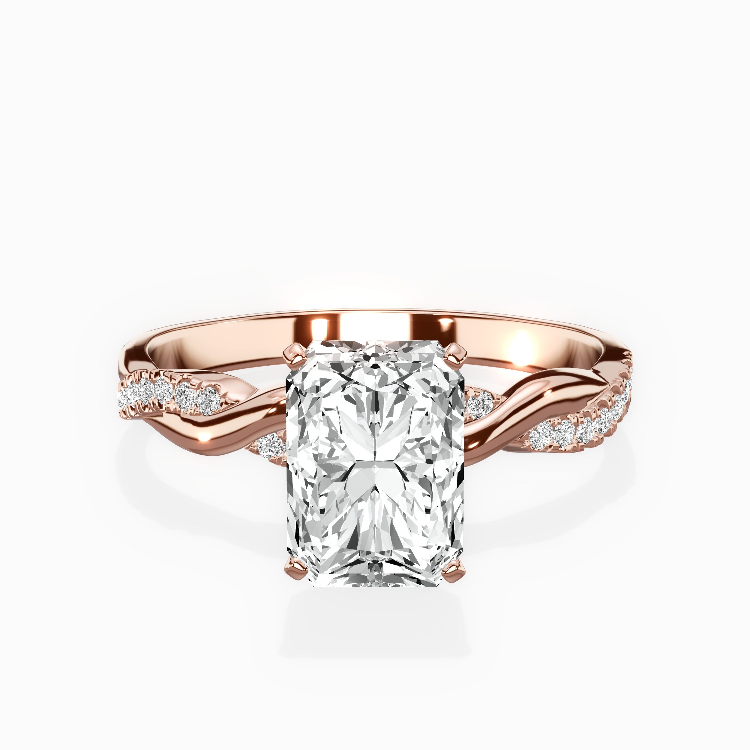 Intertwined Solitaire Engagement Ring