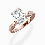 Intertwined Solitaire Engagement Ring