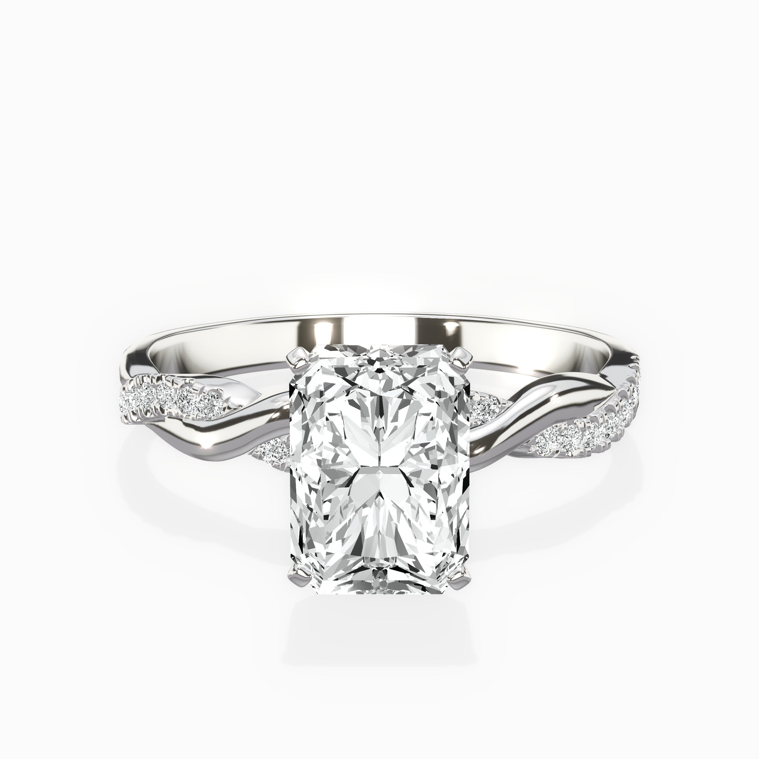 Intertwined Solitaire Engagement Ring