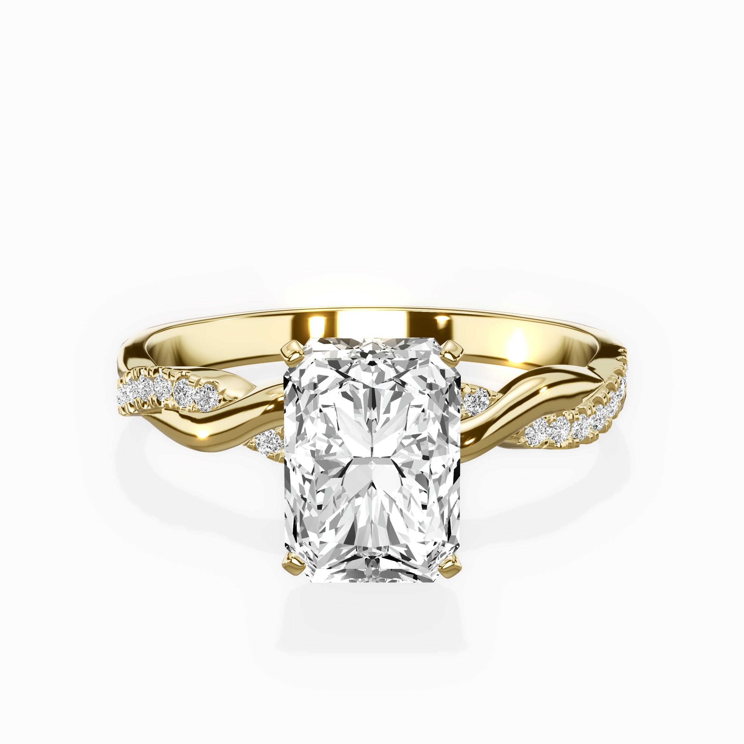Intertwined Solitaire Engagement Ring
