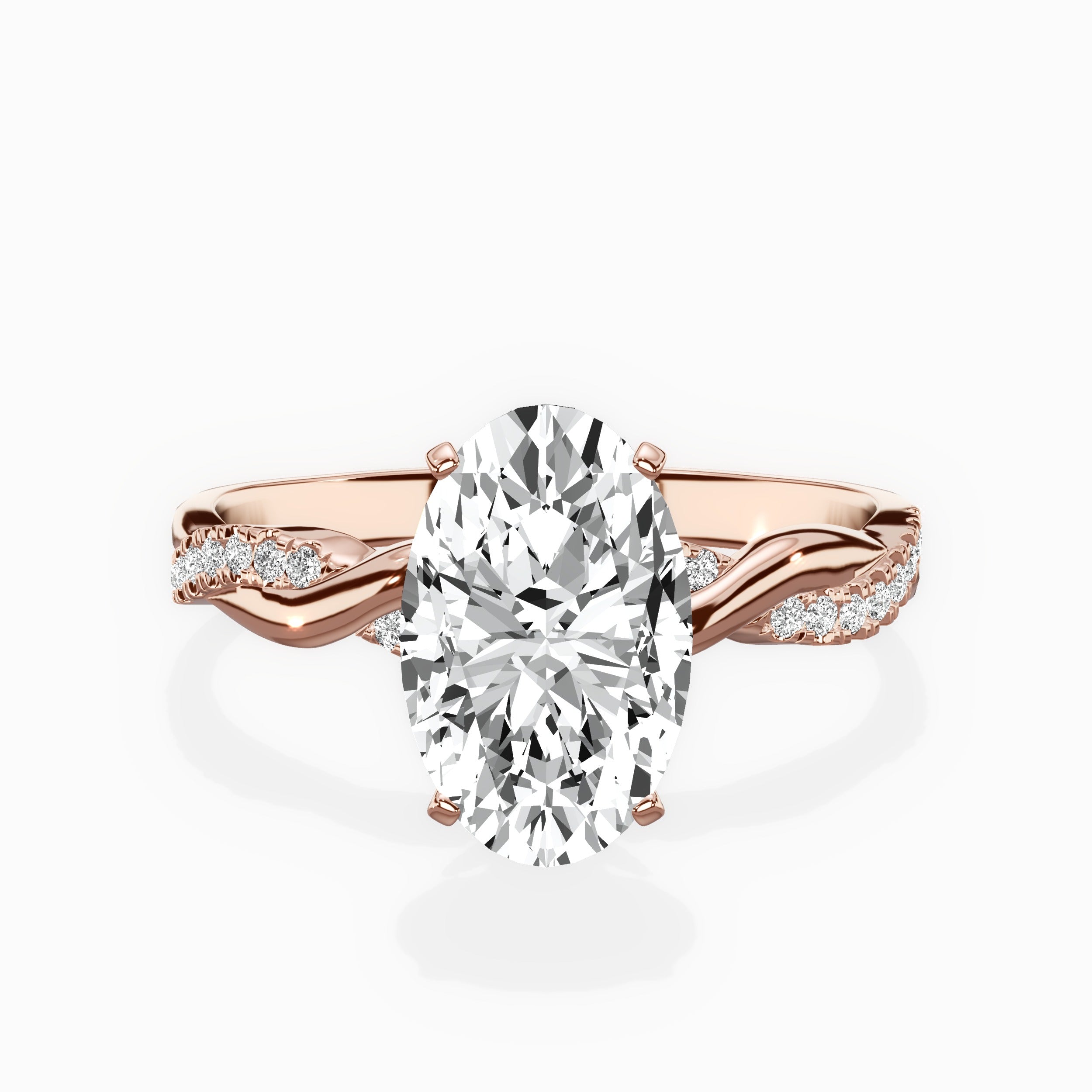 Intertwined Solitaire Engagement Ring